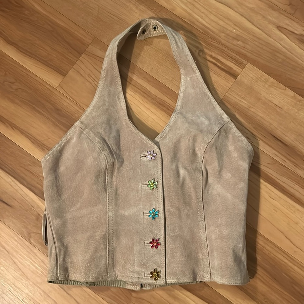 NWT Wilson’s Leather Suede Halter Top